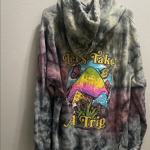 Assholes Live Forever Tie-Dye Hoodie with 'Let's Take A Trip' Print